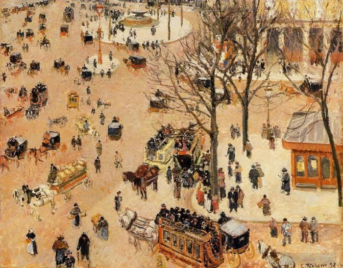 Camille Pissarro Ölgemälde - Place du Theatre Francais 1898