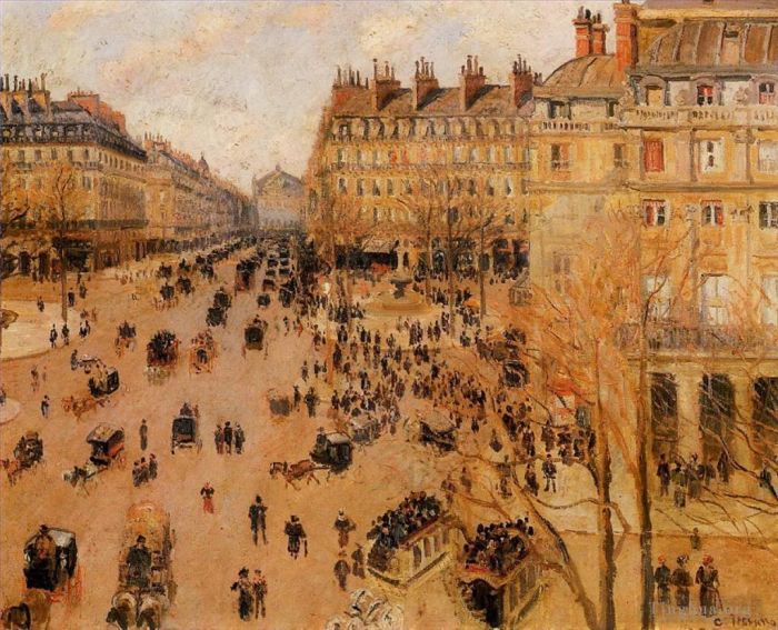 Camille Pissarro Ölgemälde - Place du thretre francais Sonneneffekt 1898