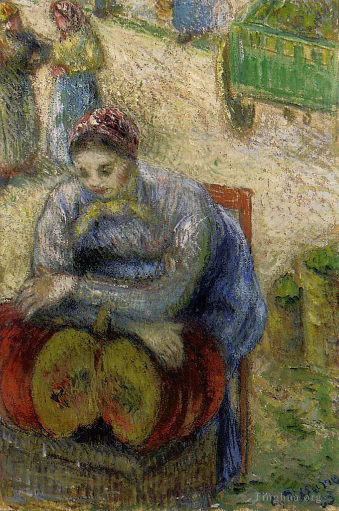 Camille Pissarro Ölgemälde - Kürbishändler 1883