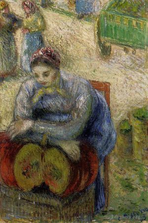Camille Pissarro Werk - Kürbishändler 1883