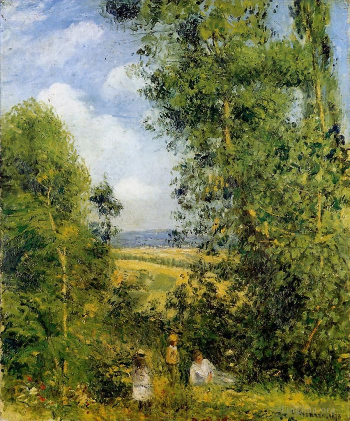 Camille Pissarro Ölgemälde - Rast im Wald Pontoise 1878