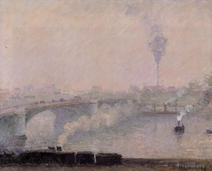 Camille Pissarro Ölgemälde - Rouen-Nebeleffekt 1898