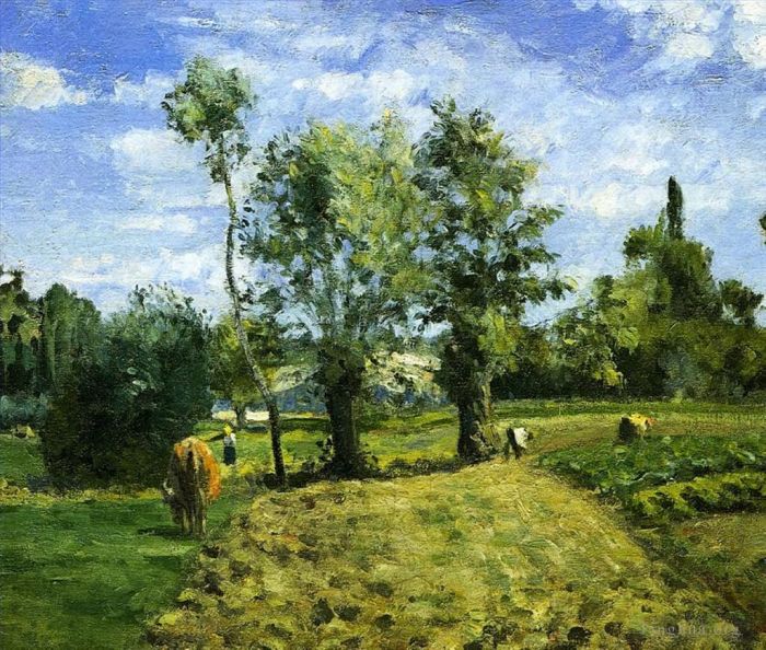 Camille Pissarro Ölgemälde - Frühlingsmorgenpontoise 1874