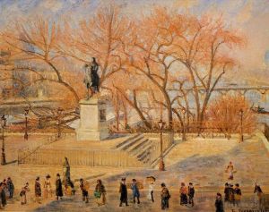 Camille Pissarro Werk - Square du vert galant sonniger Morgen 1902