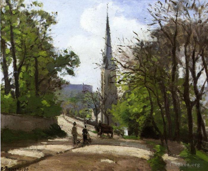 Camille Pissarro Ölgemälde - St. Stephen's Church Lower Norwood 1870