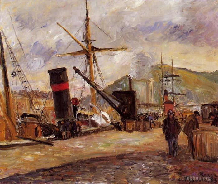 Camille Pissarro Ölgemälde - Dampfschiffe 1883