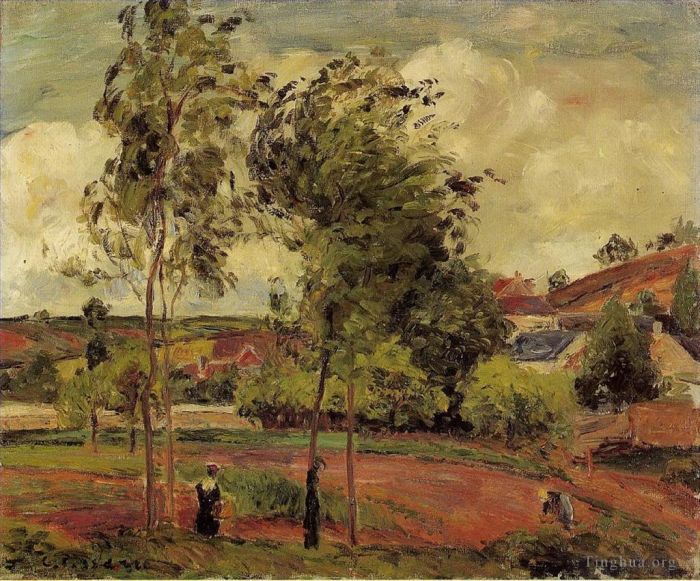 Camille Pissarro Ölgemälde - Starker Pontoise-Wind