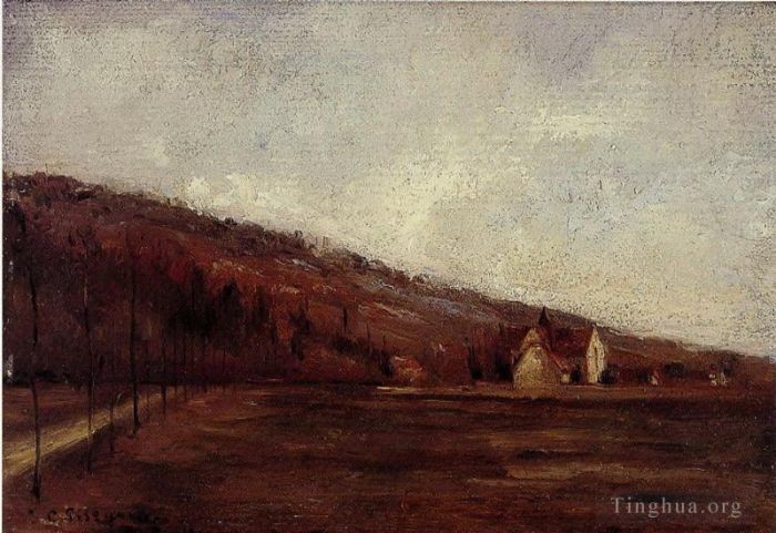 Camille Pissarro Ölgemälde - Studie für die Ufer der Marne im Winter 1866