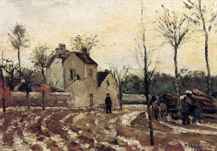 Camille Pissarro Ölgemälde - Tauwetter Pontoise 1872