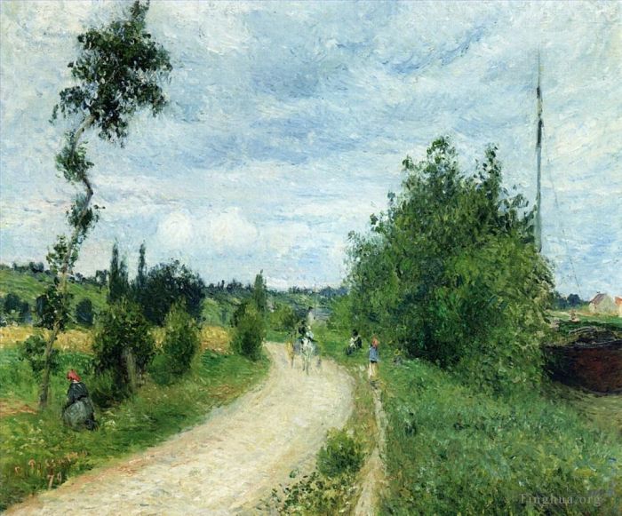 Camille Pissarro Ölgemälde - Die Auvers-Straße Pontoise 1879