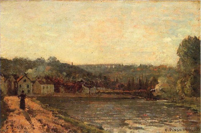 Camille Pissarro Ölgemälde - Die Ufer der Seine bei Bougival 1871