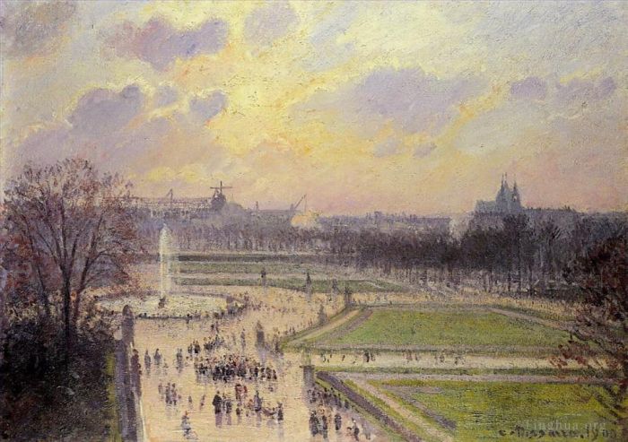 Camille Pissarro Ölgemälde - Das Bassin des Tuileries Nachmittag 1900