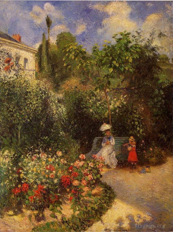 Camille Pissarro Ölgemälde - Der Garten in Pontoise 1877