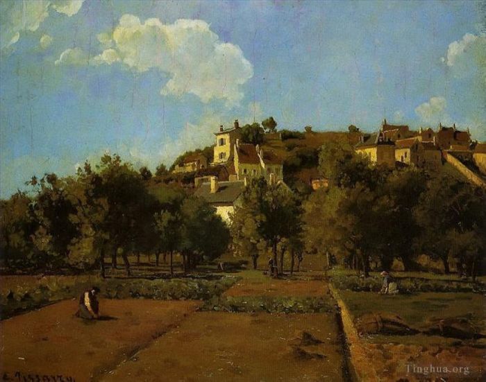 Camille Pissarro Ölgemälde - Die Gärten der Hermitage Pontoise