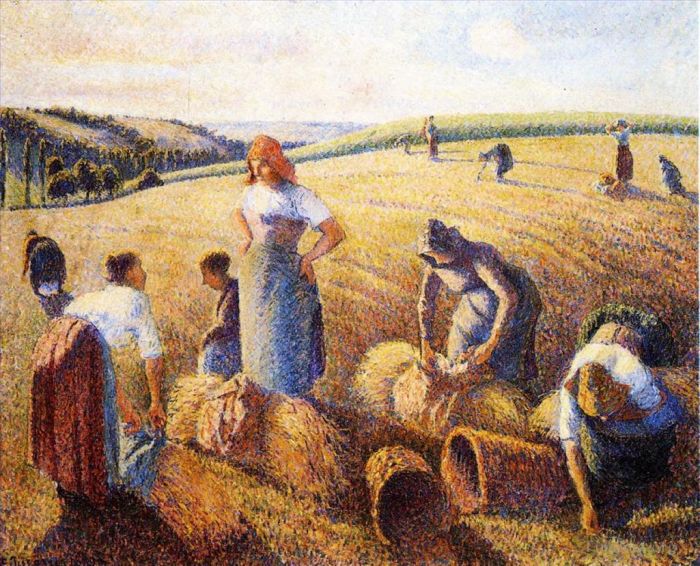 Camille Pissarro Ölgemälde - Die Ährenleserinnen 1889