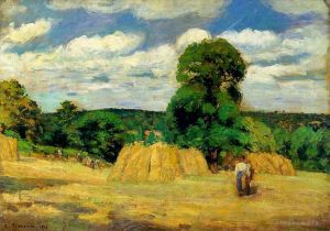 Camille Pissarro Werk - Die Ernte in Montfoucault 1876