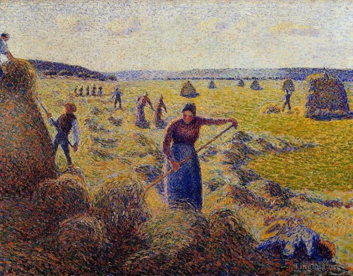 Camille Pissarro Ölgemälde - Die Heuernte in Eragny 1887