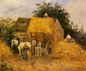 Camille Pissarro Werk - Der Heuwagen Montfoucault 1879
