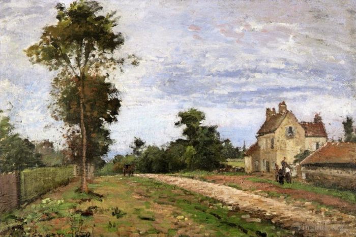 Camille Pissarro Ölgemälde - Das Haus von Monsieur Musy Louveciennes 1870