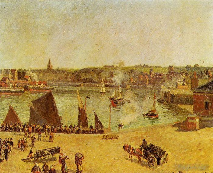 Camille Pissarro Ölgemälde - Der Innenhafen Dieppe 1902