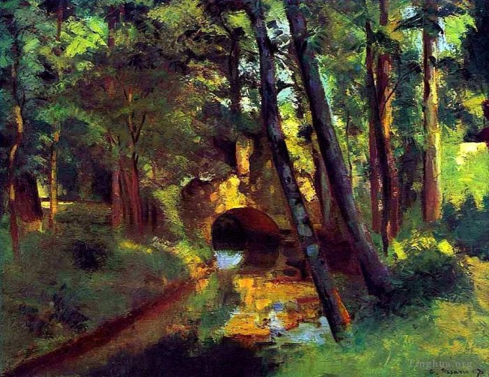 Camille Pissarro Ölgemälde - Die kleine Brücke Pontoise 1871