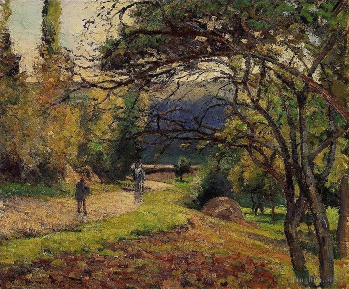Camille Pissarro Ölgemälde - Die kleine Brücke Pontoise 1875