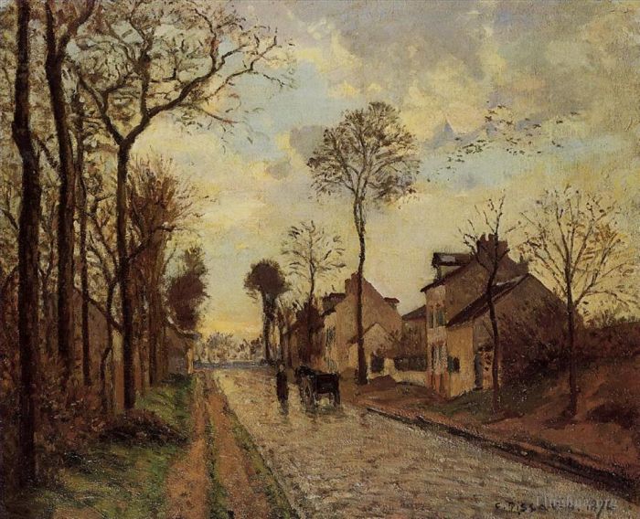 Camille Pissarro Ölgemälde - Die Louveciennes-Straße 1870