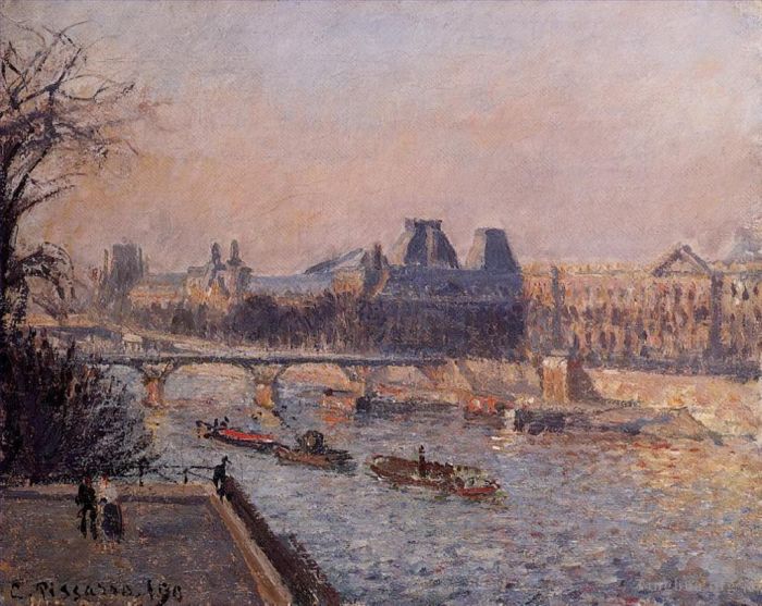 Camille Pissarro Ölgemälde - Der Louvre-Nachmittag 1902