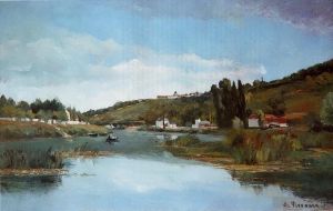 Camille Pissarro Werk - Die Marne bei Chennevieres 1864