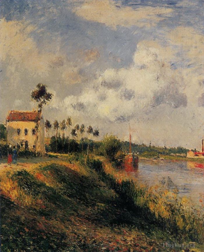 Camille Pissarro Ölgemälde - Der Weg von Halage Pontoise 1879