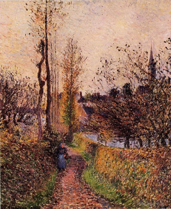 Camille Pissarro Ölgemälde - Der Weg von Basincourt 1884