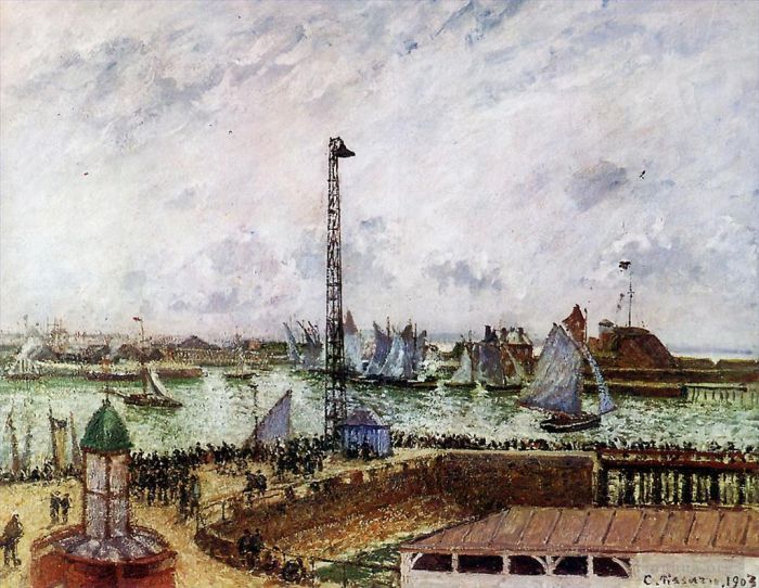 Camille Pissarro Ölgemälde - Der Lotsensteg Le Havre 1903