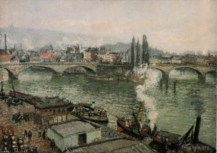 Camille Pissarro Ölgemälde - Die Pont Corneille Rouen Grey Wetter 1896
