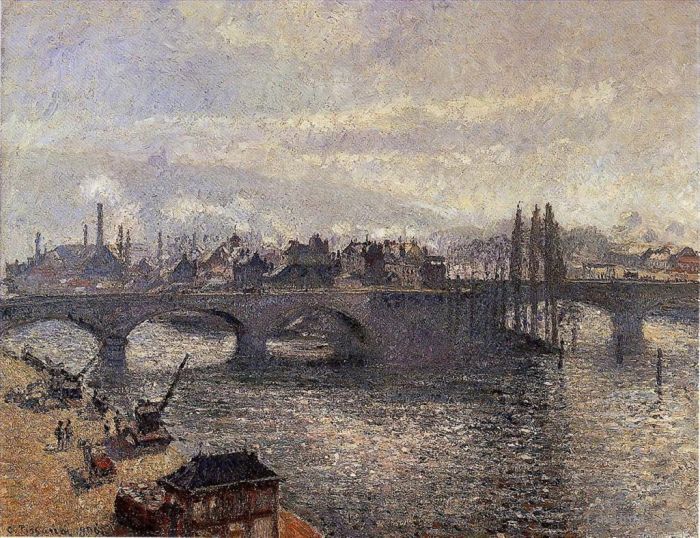 Camille Pissarro Ölgemälde - Der Pont Corneille Rouen Morgeneffekt 1896