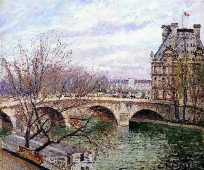 Camille Pissarro Ölgemälde - Der Pont Royal und der Pavillon de Flore