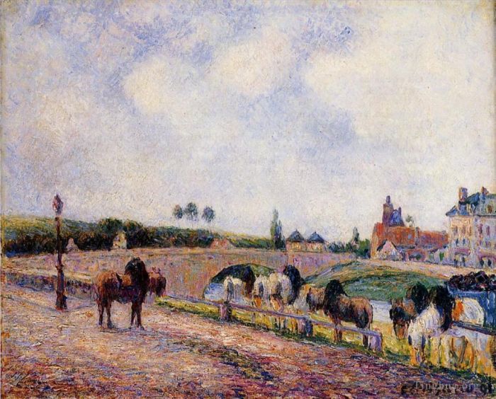Camille Pissarro Ölgemälde - Die Pontoise-Brücke 1891