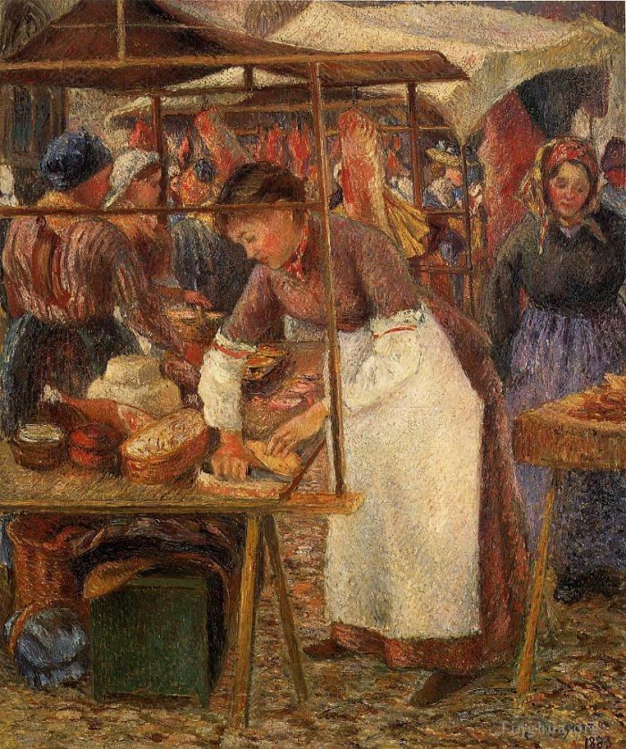 Camille Pissarro Ölgemälde - Der Schweineschlachter 1883