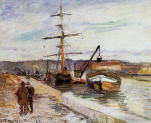 Camille Pissarro Werk - Der Hafen von Rouen 1883