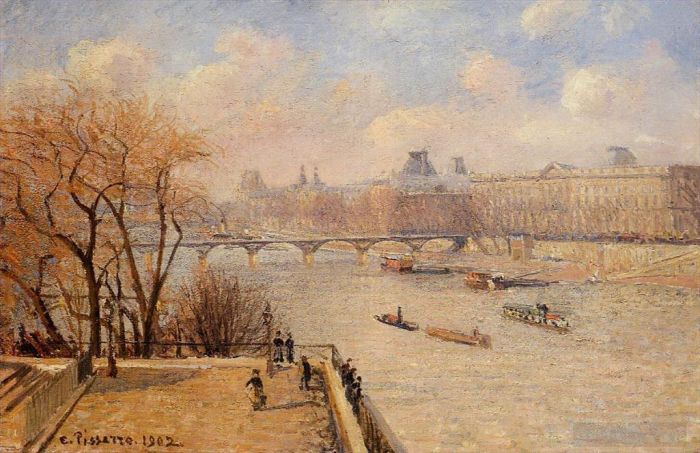 Camille Pissarro Ölgemälde - Die erhöhte Terrasse des Pont Neuf 1902