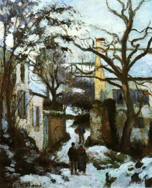 Camille Pissarro Werk - Der Weg zur Einsiedelei im Schnee