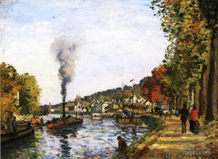 Camille Pissarro Ölgemälde - Die Seine im März 1871