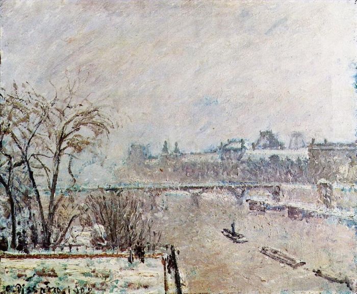 Camille Pissarro Ölgemälde - Die Wade vom Pont Neuf aus gesehen, Winter 1902