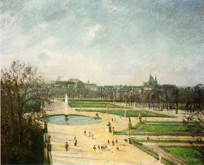 Camille Pissarro Ölgemälde - Die Tuileriengärten, Nachmittagssonne 1900