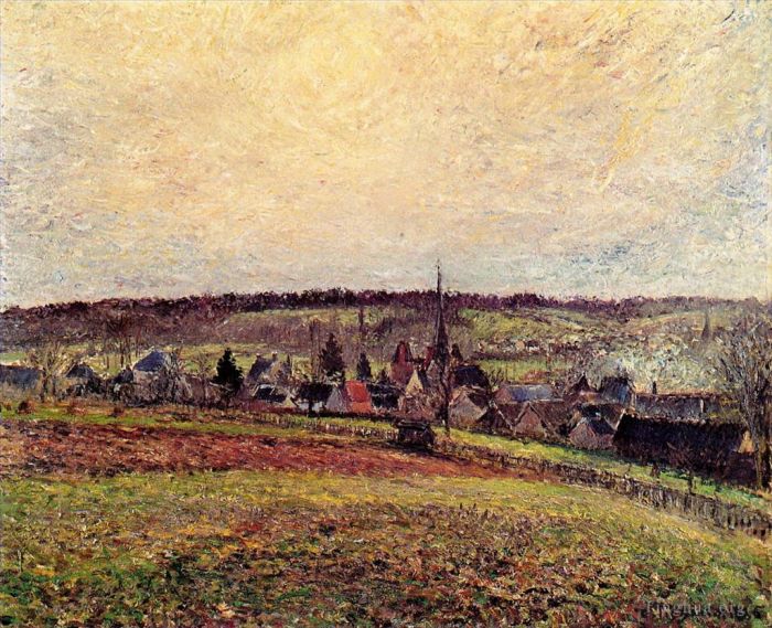 Camille Pissarro Ölgemälde - Das Dorf Eragny 1885