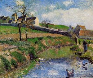 Camille Pissarro Werk - Ansicht eines Bauernhofs in Osny 1883