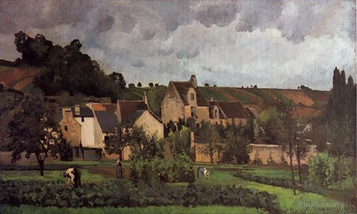 Camille Pissarro Ölgemälde - Blick auf die Einsiedelei in Pontoise, 1867