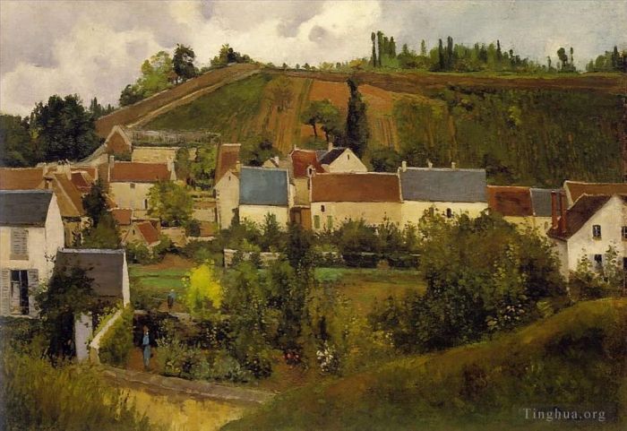 Camille Pissarro Ölgemälde - Blick auf die Hügel der Einsiedelei Jallais Pontoise