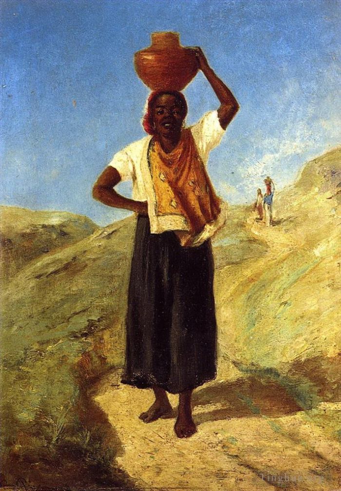 Camille Pissarro Ölgemälde - Frau trägt einen Krug auf dem Kopf