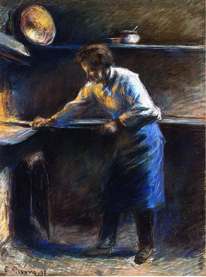 Camille Pissarro Andere Malerei - Eugene Murer an seinem Konditorofen 1877