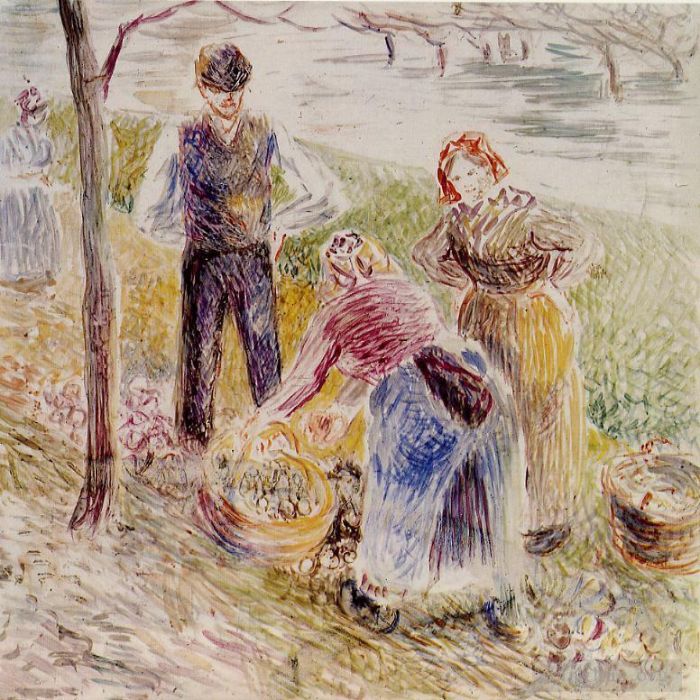 Camille Pissarro Andere Malerei - Kartoffeln ernten